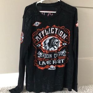 Reversible Affliction long sleeved shirt